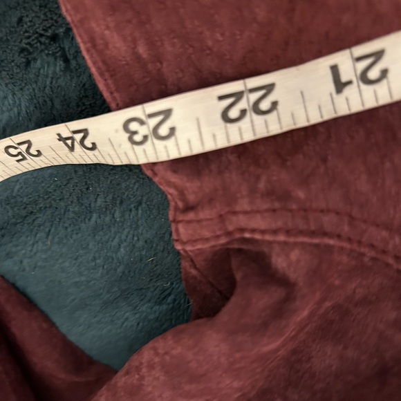 Brandon Thomas Maroon Suede Leather Embroidered Blazer Sz L - Picture 9 of 12